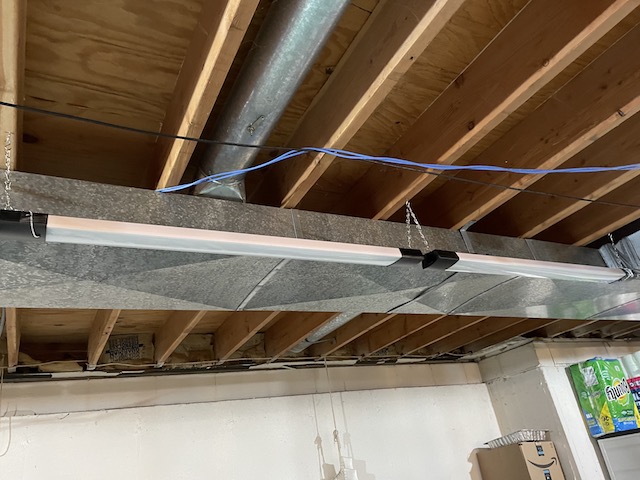 Ceiling lights installed