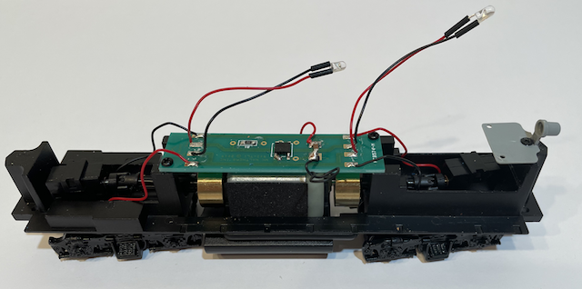 PCB inside loco shell
