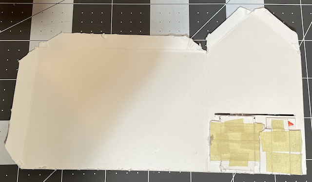 masking tape on back