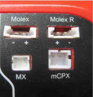 Close up of connector styles