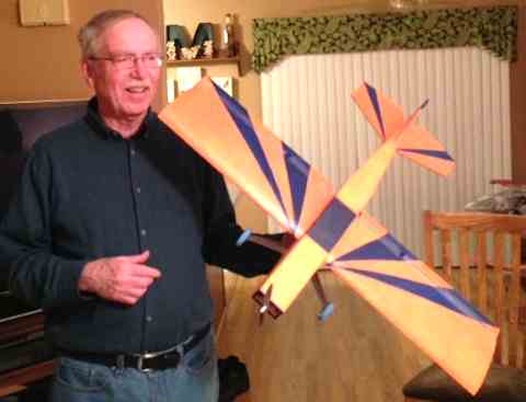 Richard with his Torpedo plane