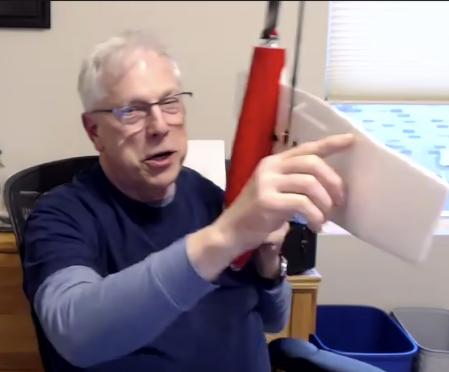 Roger with a new glider